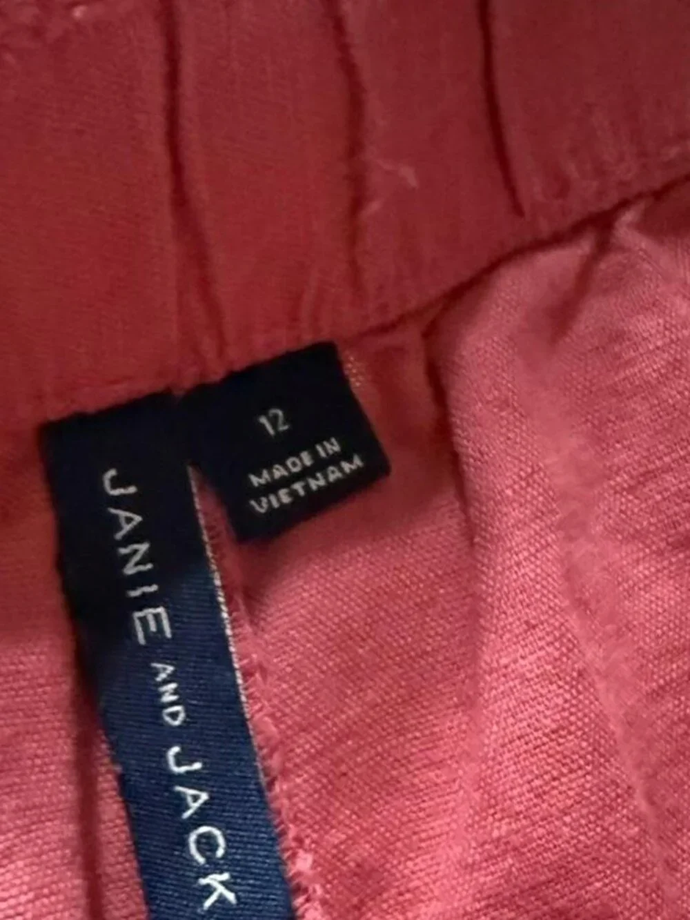 Janie and Jack Cotton/Linen Drawstring Shorts, Size 12
